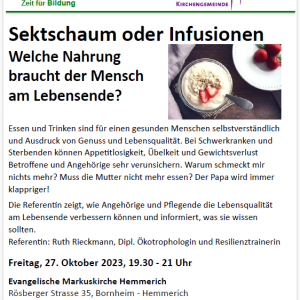 Sektschaum oder Infusionen? 